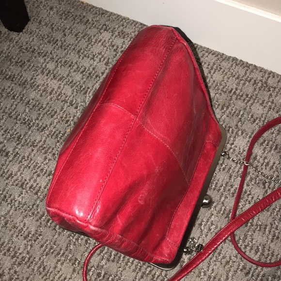 Hobo cross body purse, darling details, beautiful red color with silver trim! - Picture 4 of 9